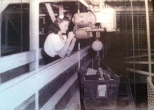 My grandmother, Jean Fortuna, working at Bell Aircraft during WWII